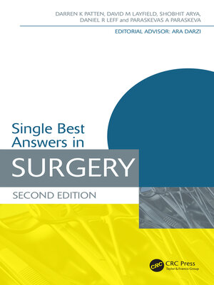 cover image of Single Best Answers in Surgery